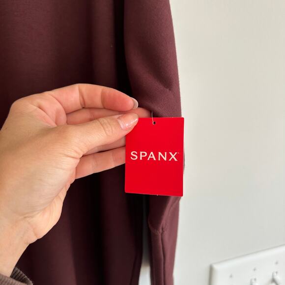SPANX P.L.T. Dolman Sweatshirt in Hickory Rouge NWT - Picture 8 of 8
